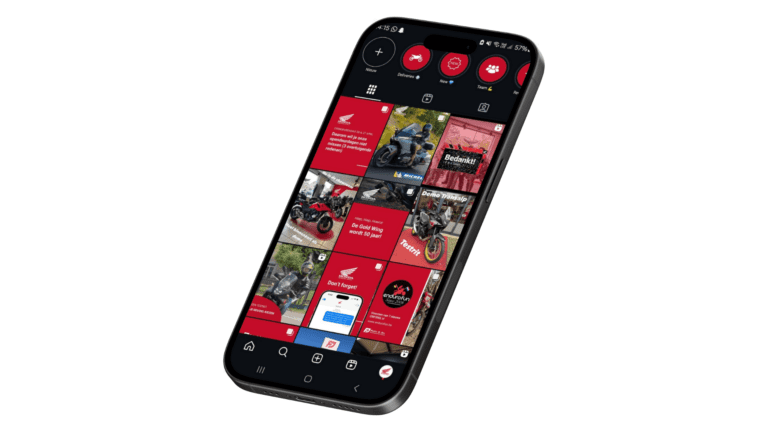 Smartphone met de Instagram-pagina van Felix en Jos op die tegenwoordig door digimove gerund wordt